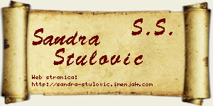 Sandra Štulović vizit kartica